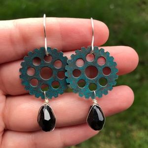 Artisan Steampunk Queen Earring Shabby Chic Bridal